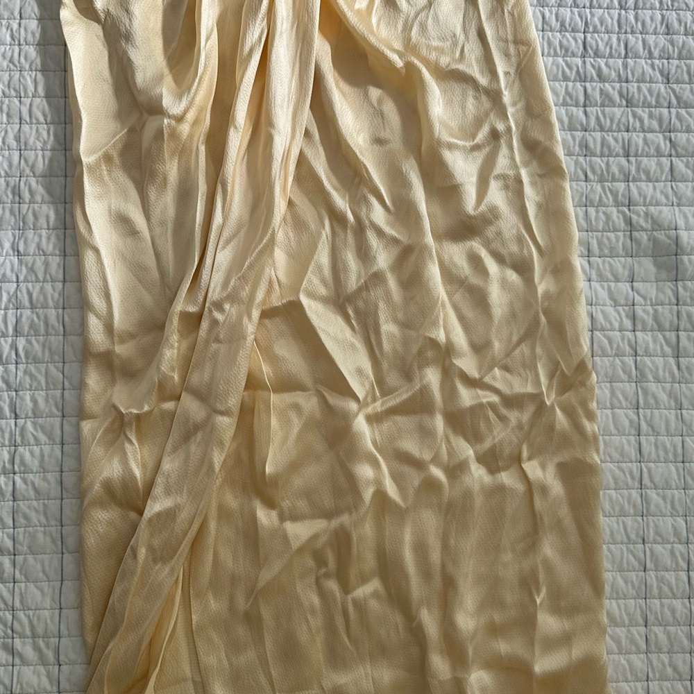 Johanna Ortiz Cream Satin skirt